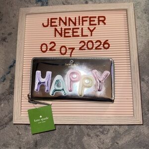 Kate Spade Metallic Silver Wallet